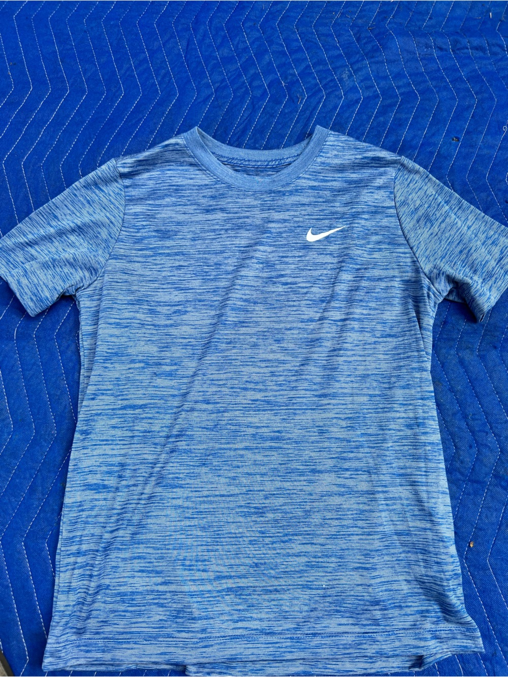 Nike Blue Heather Short Sleeve Performance Tee